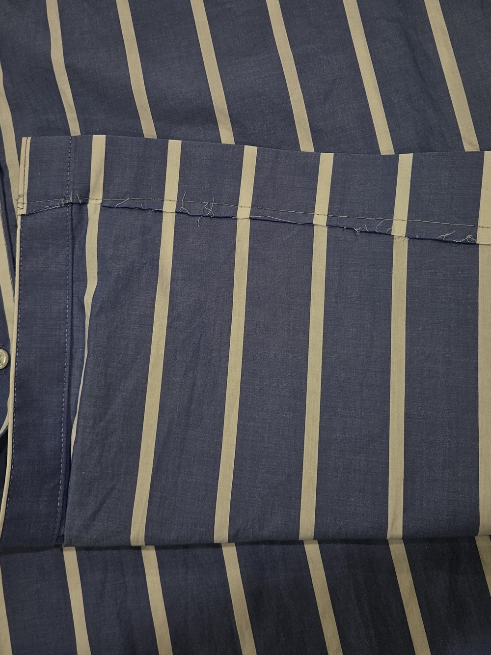 Striped Blue Maxi Shirt Dress with Front Pockets Size S . - Picture 9 of 9